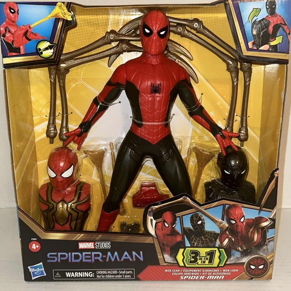 Marvel 12" Spider-Man No Way Home Web Gear Iron Suit Figure 3 In 1 Web Gear‎
